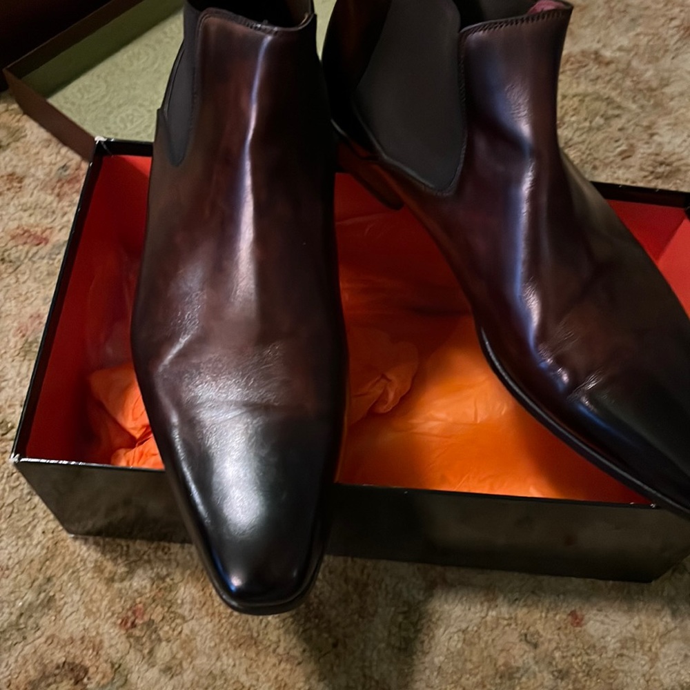Brown Magnanni leather Chelsea Boot